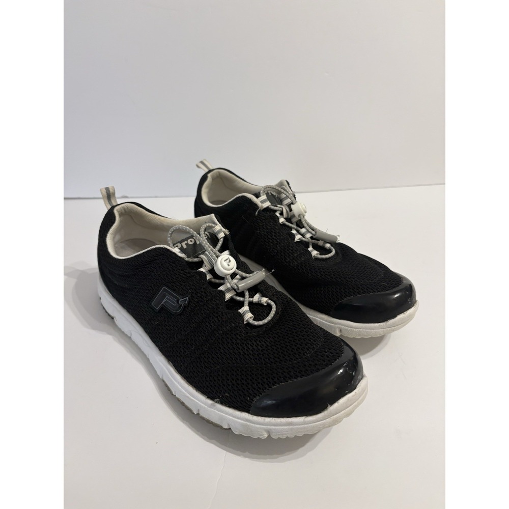 Propet Travel Walking Womens Black Sneakers Mesh Sz 9 1/2 Athletic Shoes W3239